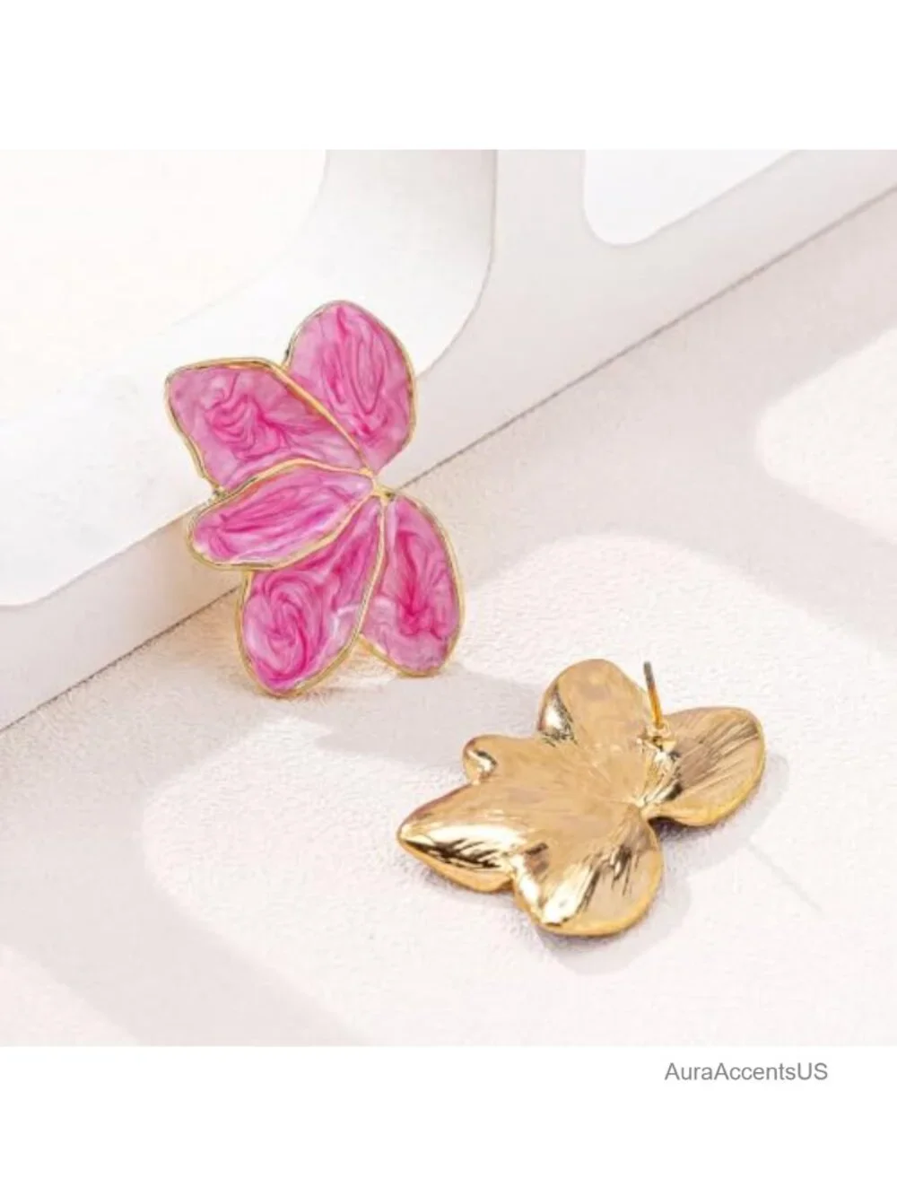 Flower Dangle Earrings Women Irregular Petal Statement Jewelry Christmas Gift